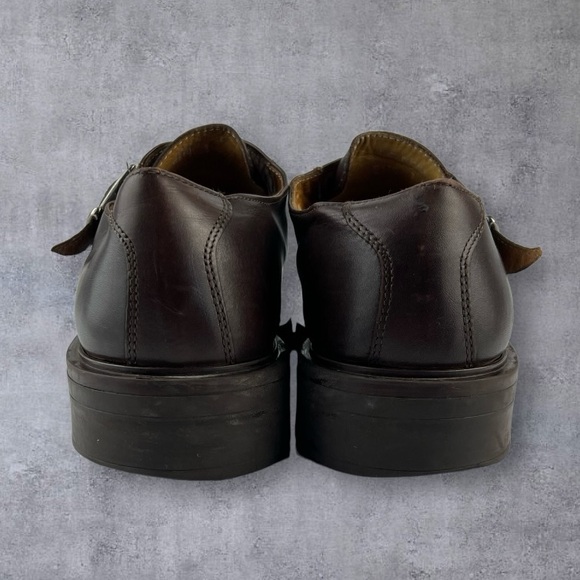 GH Bass & Co Brown Leather Monk Strap Oxford Shoes Sz: 11M - Picture 3 of 10